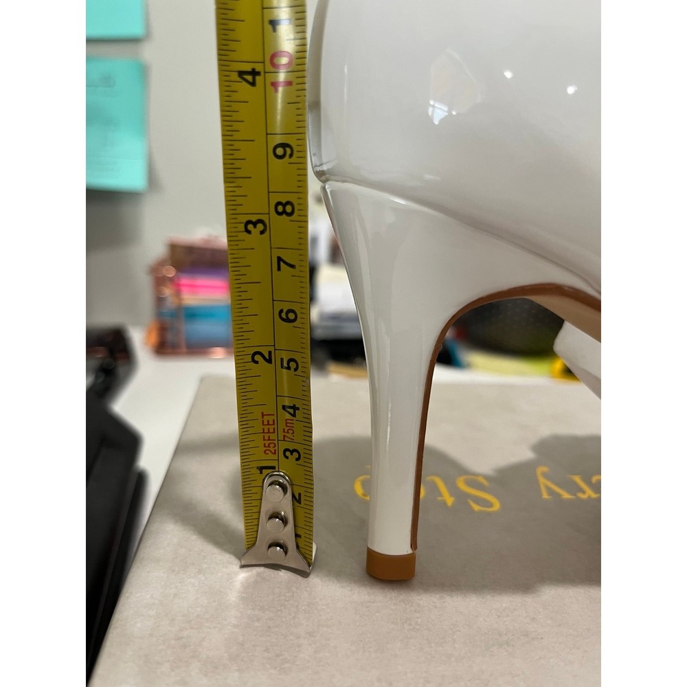 Heels Size 10 Women's Wedding Bridal pearl white high heels NIB size 10 formal - Picture 12 of 12